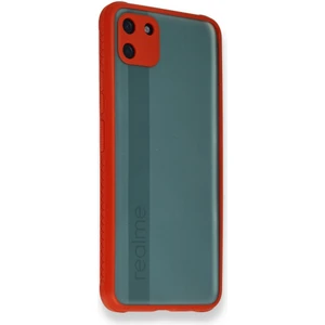 Realme C11 Kılıf Köşeler Airbag Özellikli Arkası Sert P.c Kenarı Silikon Miami Kapak