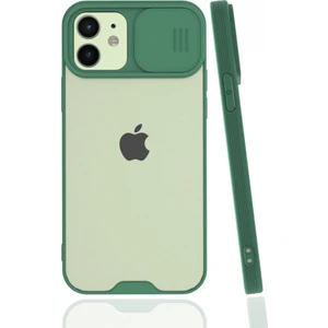 Apple iPhone 12 Xiaomi Mini Kılıf Darbelere Dayanıklı Kamera Koruma Sürgülü Platin Kapak