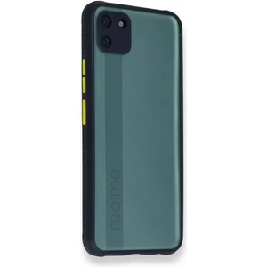 Realme C11 Kılıf Köşeler Airbag Özellikli Arkası Sert P.c Kenarı Silikon Miami Kapak