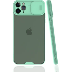 Apple iPhone 11 Pro Kılıf Darbelere Dayanıklı Kamera Koruma Sürgülü Platin Kapak