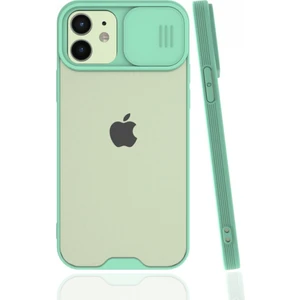 Apple iPhone 12 Xiaomi Mini Kılıf Darbelere Dayanıklı Kamera Koruma Sürgülü Platin Kapak