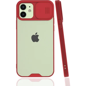 Apple iPhone 12 Xiaomi Mini Kılıf Darbelere Dayanıklı Kamera Koruma Sürgülü Platin Kapak