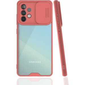Samsung Galaxy A52S Kılıf Darbelere Dayanıklı Kamera Koruma Sürgülü Platin Kapak