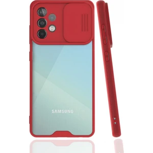 Samsung Galaxy A72 Kılıf Darbelere Dayanıklı Kamera Koruma Sürgülü Platin Kapak