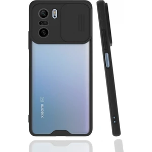 Xiaomi Redmi K40 Pro Kılıf Darbelere Dayanıklı Kamera Koruma Sürgülü Platin Kapak