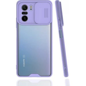 Xiaomi Redmi K40 Pro Kılıf Darbelere Dayanıklı Kamera Koruma Sürgülü Platin Kapak