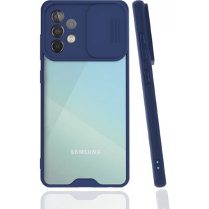 Samsung Galaxy A72 Kılıf Darbelere Dayanıklı Kamera Koruma Sürgülü Platin Kapak