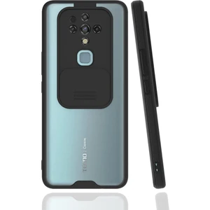 Tecno Camon 16 Kılıf Darbelere Dayanıklı Kamera Koruma Sürgülü Platin Kapak