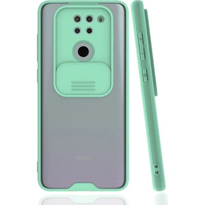 Xiaomi Redmi Note 9 Kılıf Darbelere Dayanıklı Kamera Koruma Sürgülü Platin Kapak