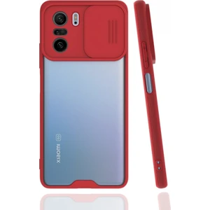Xiaomi Redmi K40 Pro Kılıf Darbelere Dayanıklı Kamera Koruma Sürgülü Platin Kapak