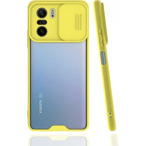 Xiaomi Redmi K40 Pro Kılıf Darbelere Dayanıklı Kamera Koruma Sürgülü Platin Kapak