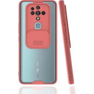 Tecno Camon 16 Kılıf Darbelere Dayanıklı Kamera Koruma Sürgülü Platin Kapak