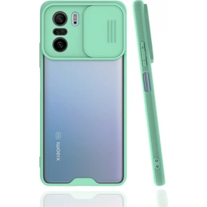 Xiaomi Redmi K40 Pro Kılıf Darbelere Dayanıklı Kamera Koruma Sürgülü Platin Kapak