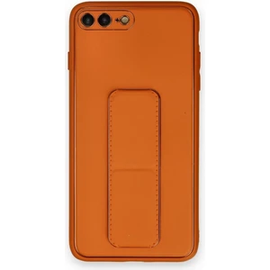 Apple iPhone 8 Plus Kılıf Yatay ve Dikey Standlı Kamera Lens Korumalı Deri Coco Stand Kapak