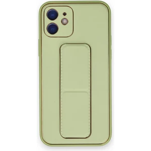 Apple iPhone 12 Kılıf Yatay ve Dikey Standlı Kamera Lens Korumalı Deri Coco Stand Kapak
