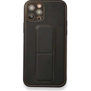 Apple iPhone 12 Pro Kılıf Yatay ve Dikey Standlı Kamera Lens Korumalı Deri Coco Stand Kapak