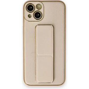 Apple iPhone 14 Kılıf Yatay ve Dikey Standlı Kamera Lens Korumalı Deri Coco Stand Kapak