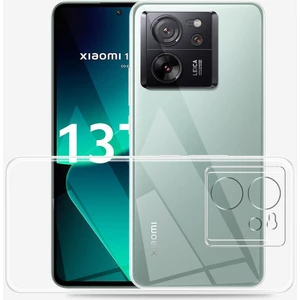 Xiaomi Mi 13T Pro Kapak ile Uyumlu Kamera Korumalı Tıpalı Şeffaf Silikon Kılıf