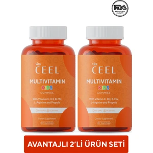 Vita Ceel 2'li Çocuklar için Gelişme Çağı Multivitamini Vitamin C, D, B Mix, L-arginine