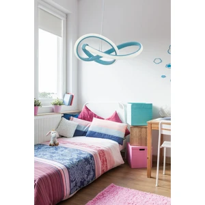 Bonna Modern Tekli Mavi Sarkıt LED Beyaz Power Ledli Salon Mutfak Oda Hol Ledli Avize