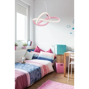 Bonna Modern Tekli Pembe Sarkıt LED Beyaz Power Ledli Salon Mutfak Oda Hol Ledli Avize