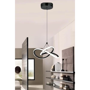 Bonna Modern Tekli Siyah Sarkıt LED Beyaz Power Ledli Salon Mutfak Oda Hol Ledli Avize