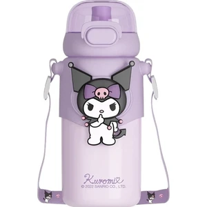 Çocuk Sevimli Termos Bardak Kuromi Saman Su Bardağı (Yurt Dışından)