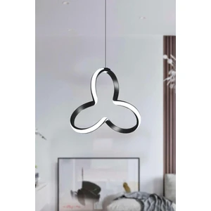 Clover Siyah Tekli Sarkıt LED Gün Işığı Ultra Ledli Salon Mutfak Oda Hol Ledli Avize