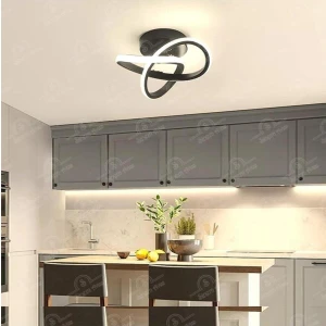 Elagans Power Siyah Plofenyer Modern Beyaz Işık Tekli Ledli Salon Mutfak Hol Avize