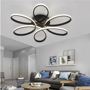 Nipul Siyah Modern Plafonyer Beyaz Işık Salon Mutfak Oda Hol Ledli Avize