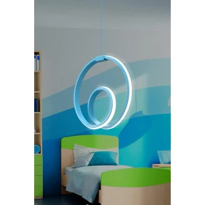 Orjin Mavi Tekli Sarkıt LED Beyaz Işık Ultra Ledli Salon Mutfak Oda Hol Ledli Avize