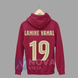 Biy Store Lamine Yamal Forma Baskılı Kadın Erkek Unisex Kapüşonlu Yeşil Sweatshirt
