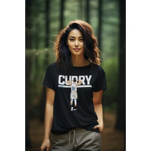 Biy Store Stephen Curry Golden State Forma Basketbol Tisort Kadın Erkek T-Shirt Siyah Basic Tişört
