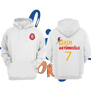 Biy Store Kerem Aktürkoglu Futbol 7 Numara Forma Baskılı Unisex Spor Kapüşonlu Sweatshirt
