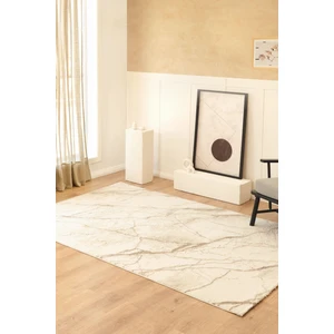 Kaşmir Halı 7/24 Sahara Blanca Bej 160x230 cm Salon Mutfak Halısı Yolluk Kilim