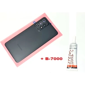 Samsung Galaxy A52 A525 Arka Pil Batarya Kapağı (Full Kamera LENSLI+B-7000) Siyah
