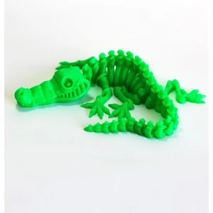 3D Hareketli İskelet Timsah Figürlü Oyuncak - Neon Yeşil
