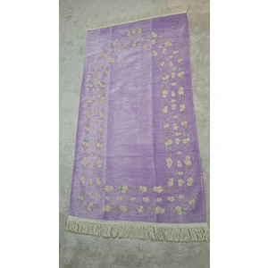 Pamuklu Astar Çiçekli Şonil Seccade