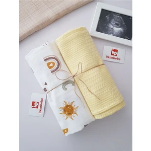 İlkim Bebe Gökkuşağı Müslin Pike 2li Battaniye