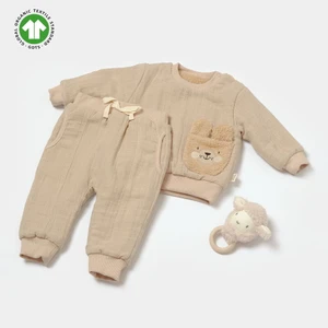 Babycosy Organic Wear 7029OC Bebek Organic Müslin Welsoft Kayısı Ikili Takım