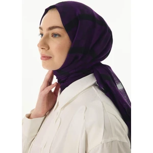 Fenza Scarf Valery Dama Desen Bej Yün Ipek Şal