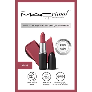 MAC ximal Sleek Satin Lipstick Ikonik Saten Bitişli Ruj-brave 3.5gm