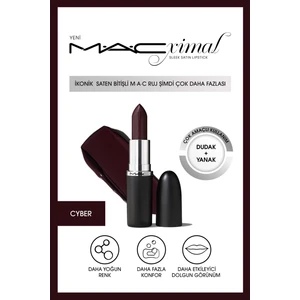MAC ximal Sleek Satin Lipstick Ikonik Saten Bitişli Ruj-cyber 3.5gm