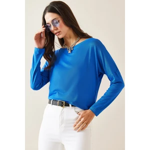 Saks Kayık Yaka Viskon Bluz 5KXK2-49021-15