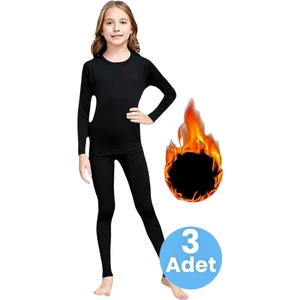 Kız Çocuk 3'lü Termal Alt Üst Içlik Takımı