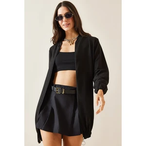 Siyah Fermuarlı Tunik Boy Sweat 5KXK8-49028-02