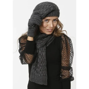 Kadın Kışlık Ressam 3'lü Set Atkı, Bere ve Eldiven Takımı