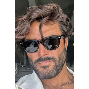 Wayfarer Eğimli Siyah Erkek Güneş Gözlüğü