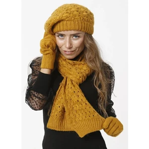 Kadın Kışlık Ressam 3'lü Set Atkı, Bere ve Eldiven Takımı