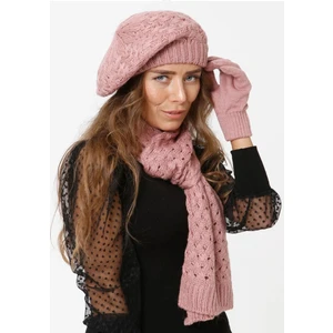 Kadın Kışlık Ressam 3'lü Set Atkı, Bere ve Eldiven Takımı